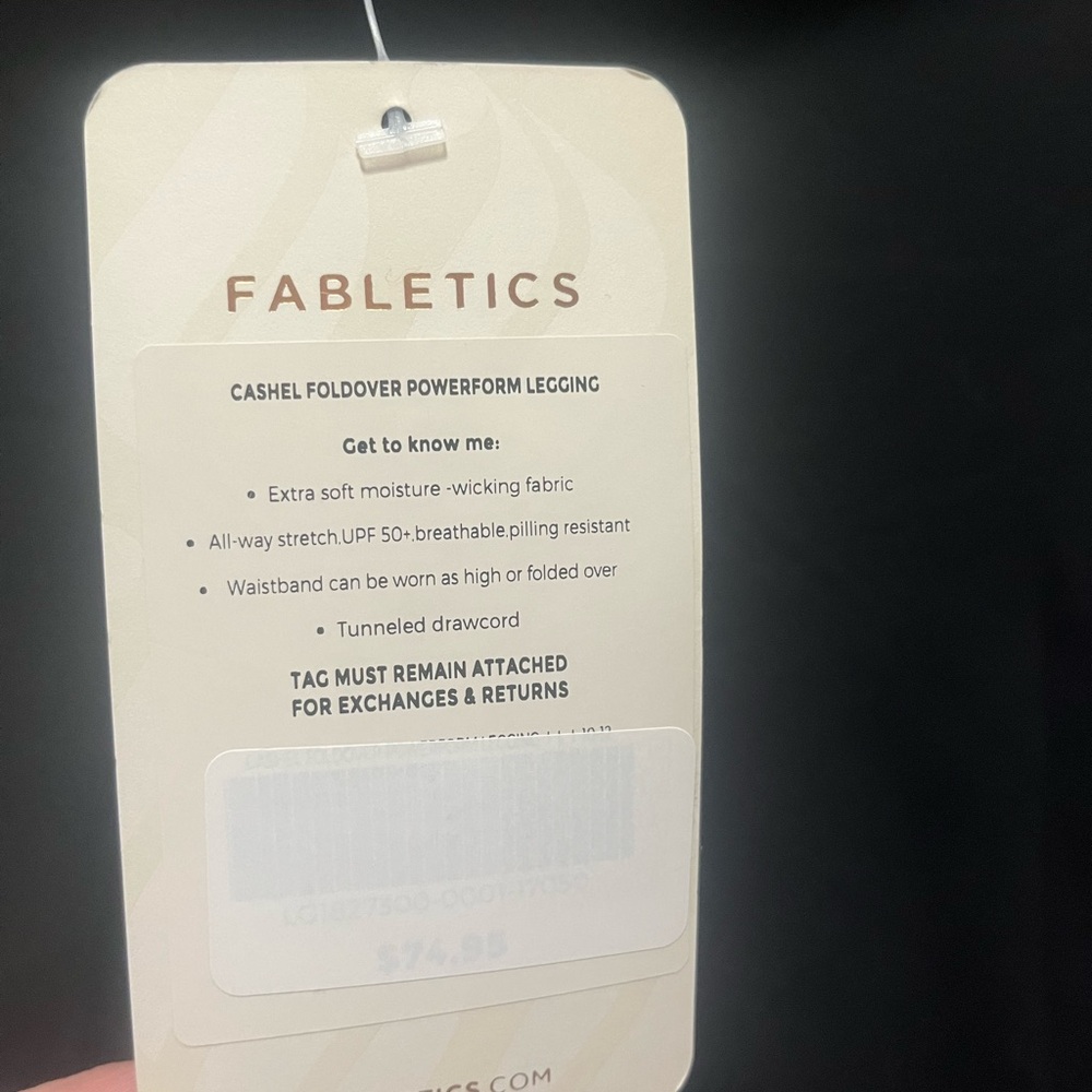 NWT black Fabletics size large leggings